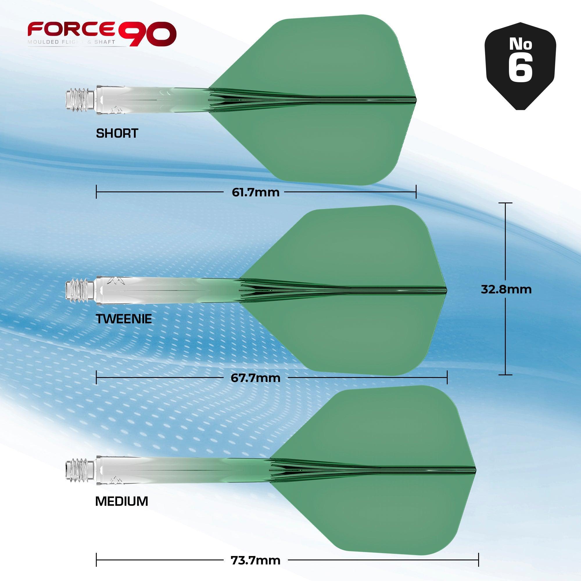 Mission - Force 90 Transparent Grün - No6 - Flight System - Direct Darts - 3