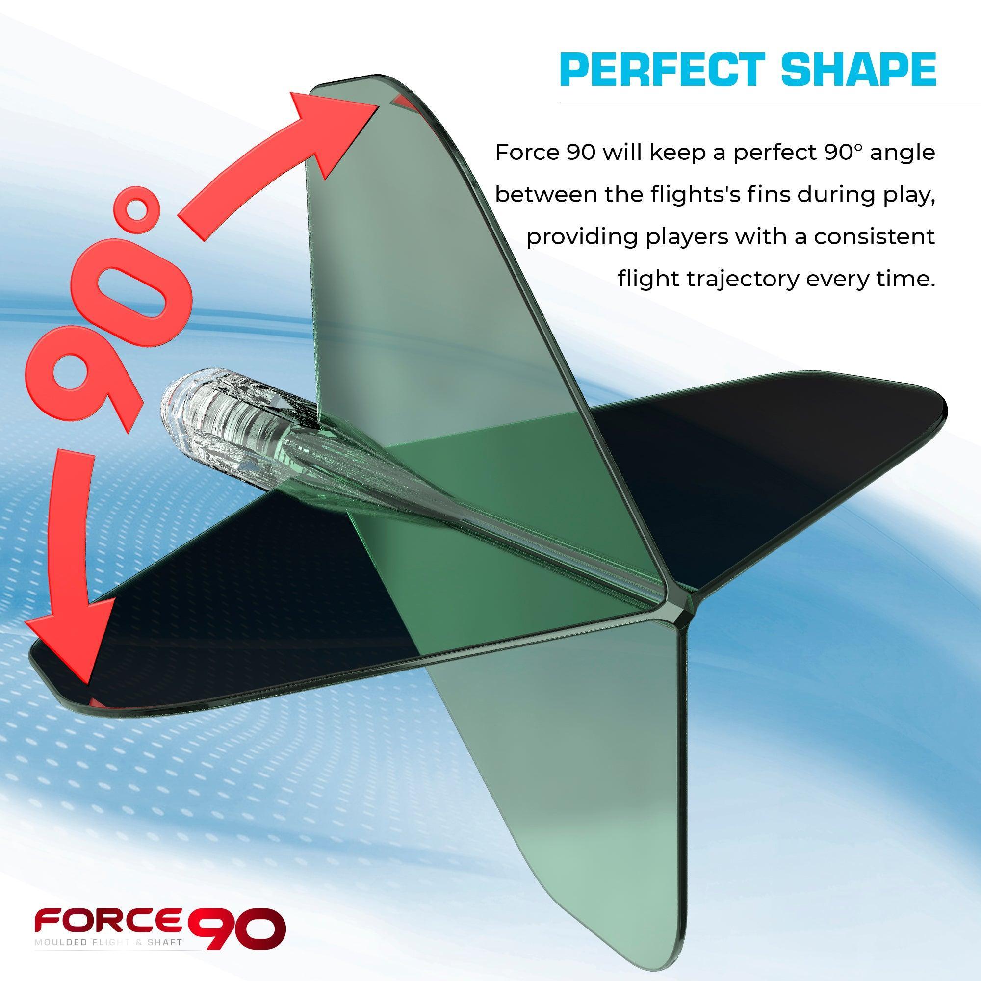 Mission - Force 90 Transparent Grün - No6 - Flight System - Direct Darts - 4
