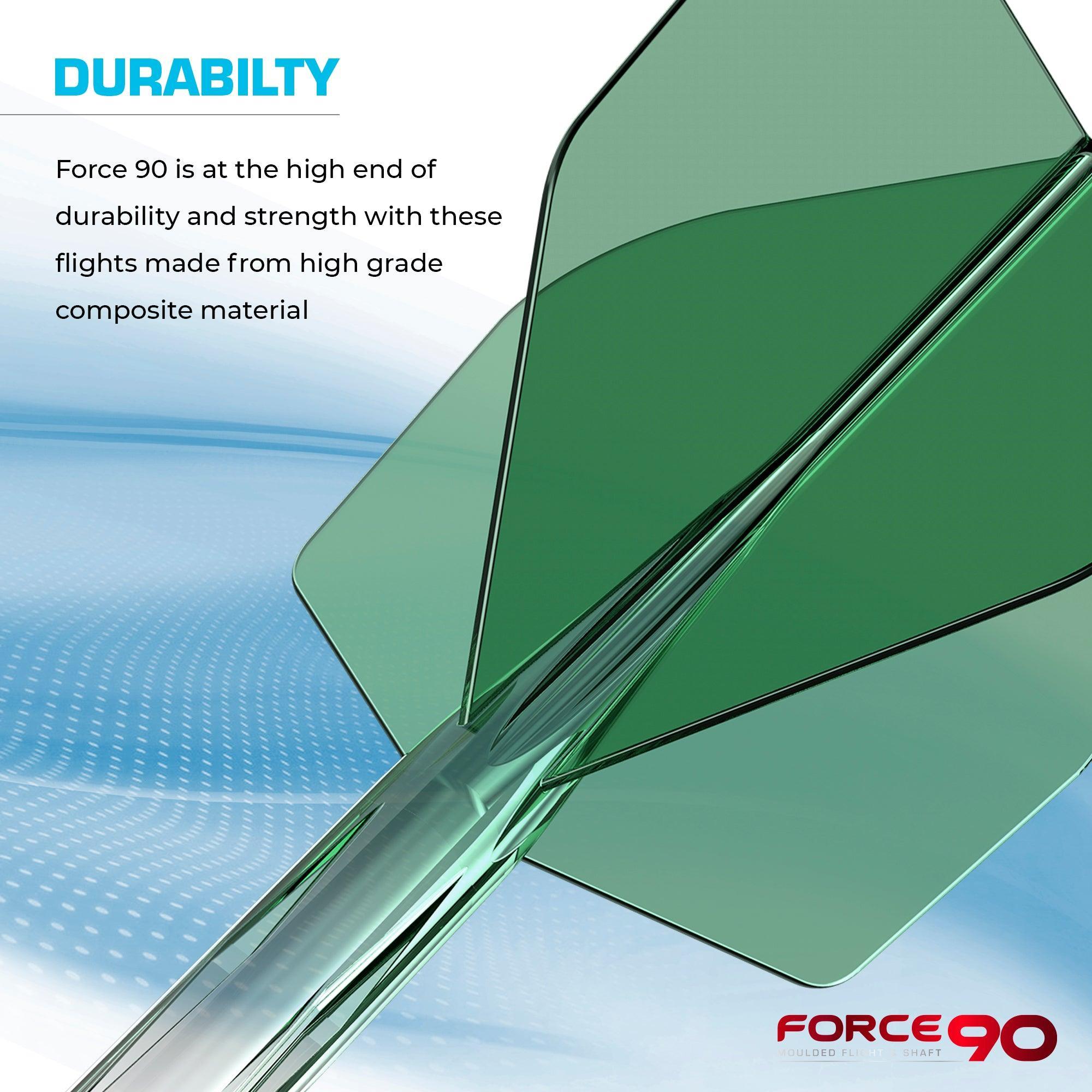 Mission - Force 90 Transparent Grün - No6 - Flight System - Direct Darts - 6