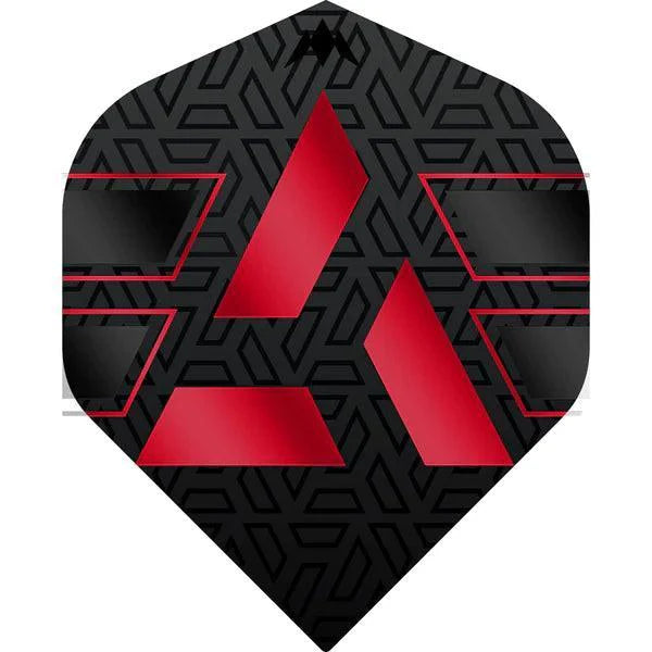 Mission - Hazard - Schwarz & Rot - No2 - 100 Micron - Dart Flights - Direct Darts - 1