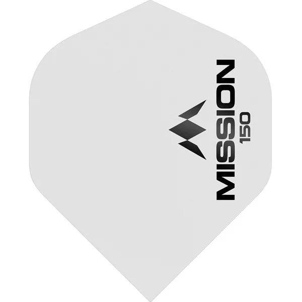 Mission - Logo 150 - Weiß - No2 - 150 Micron - Dart Flights - Direct Darts - 1