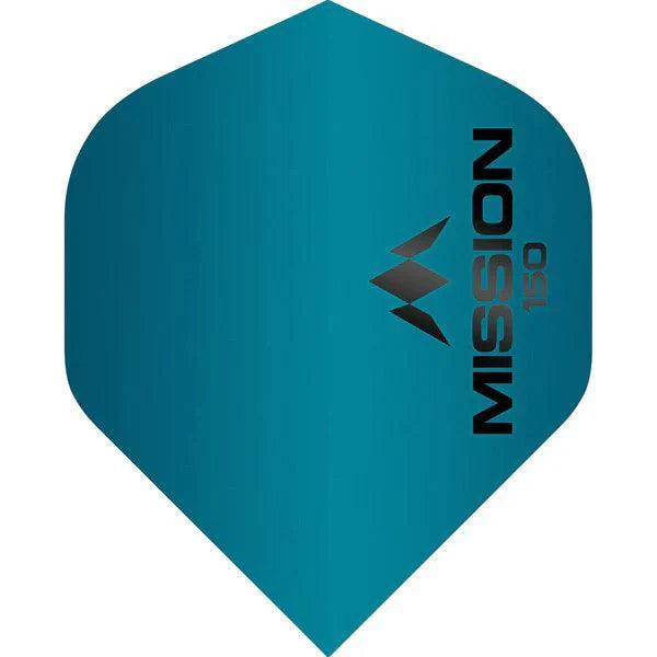 Mission - Logo 150 - Blau - No2 - 150 Micron - Dart Flights - Direct Darts - 1