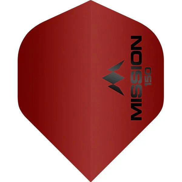 Mission - Logo 150 - Rot - No2 - 150 Micron - Dart Flights - Direct Darts - 1
