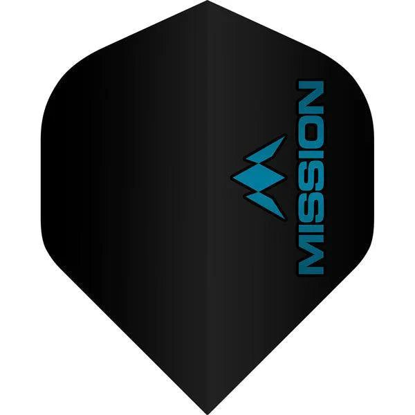 Mission - Logo - Blau - No2 - 100 Micron - Dart Flights - Direct Darts - 1