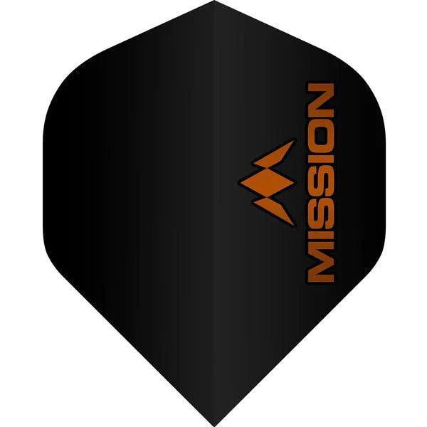Mission - Logo - Orange - No2 - 100 Micron - Dart Flights - Direct Darts - 1