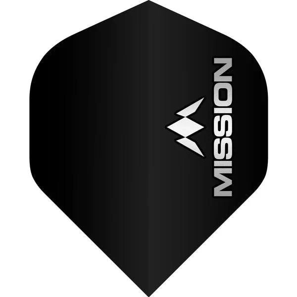 Mission - Logo - Grau - No2 - 100 Micron - Dart Flights - Direct Darts - 1