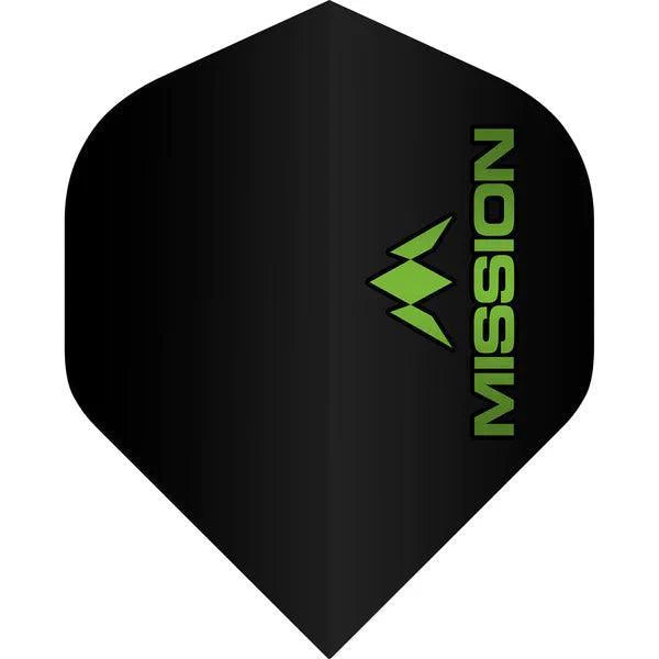 Mission - Logo - Grün - No2 - 100 Micron - Dart Flights - Direct Darts - 1