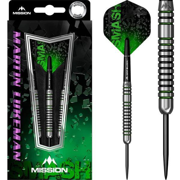 Mission - Martin Lukeman Darts 90% - Schwarz & Grün - Steeldarts - Direct Darts - 1