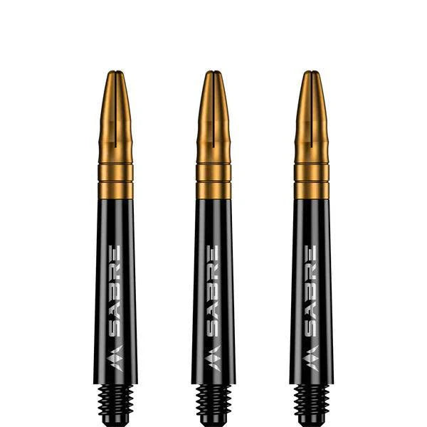 Mission - Sabre - Polycarbonat - Schwarz - Gold Top - Dart Shafts  - Direct Darts - 3