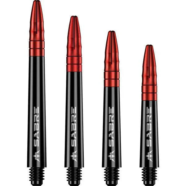 Mission - Sabre - Polycarbonat - Schwarz - Rot Top - Dart Shafts  - Direct Darts - 1