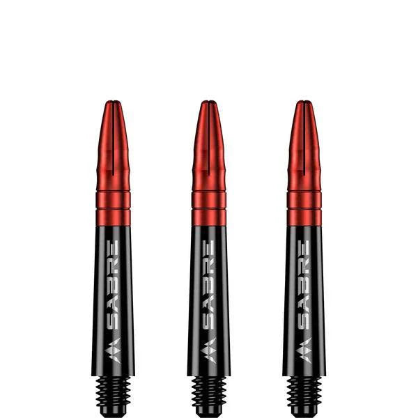 Mission - Sabre - Polycarbonat - Schwarz - Rot Top - Dart Shafts  - Direct Darts - 2
