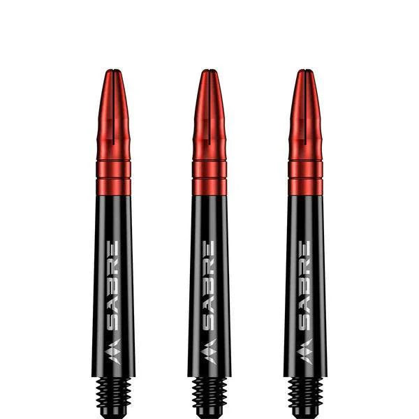 Mission - Sabre - Polycarbonat - Schwarz - Rot Top - Dart Shafts  - Direct Darts - 3