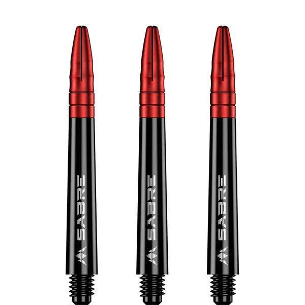 Mission - Sabre - Polycarbonat - Schwarz - Rot Top - Dart Shafts  - Direct Darts - 4