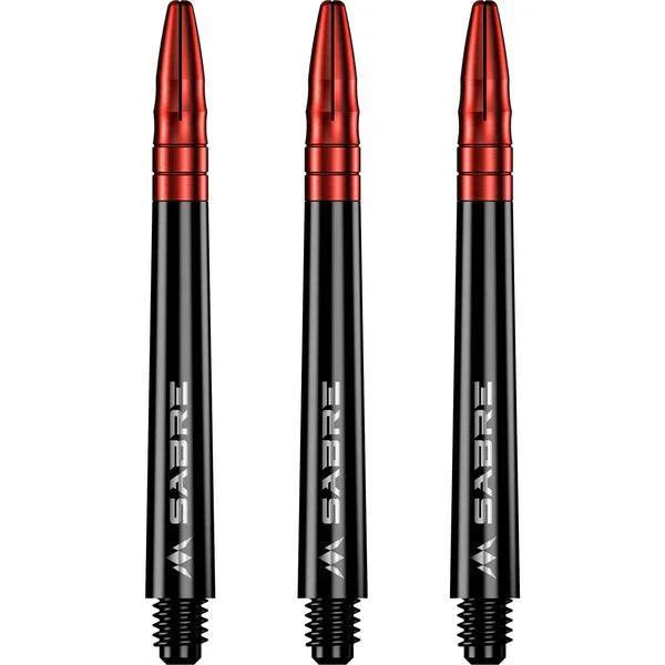 Mission - Sabre - Polycarbonat - Schwarz - Rot Top - Dart Shafts  - Direct Darts - 5