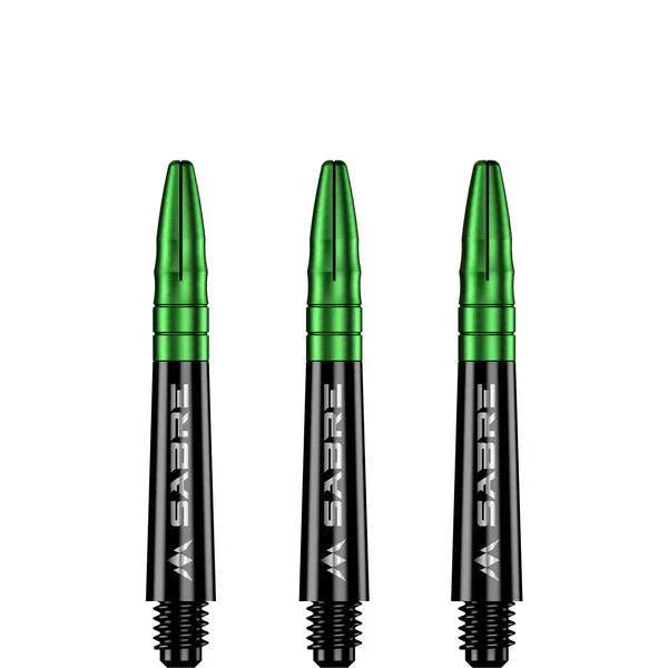 Mission - Sabre - Polycarbonat - Schwarz - Grün Top - Dart Shafts  - Direct Darts - 2