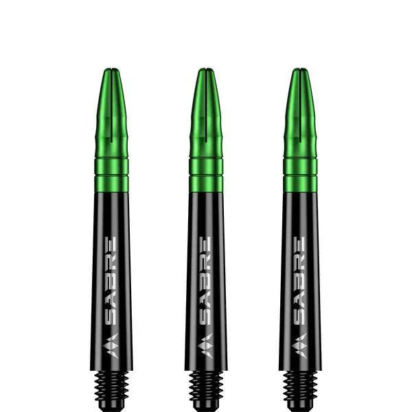 Mission - Sabre - Polycarbonat - Schwarz - Grün Top - Dart Shafts  - Direct Darts - 3