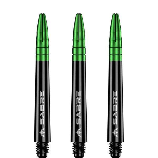Mission - Sabre - Polycarbonat - Schwarz - Grün Top - Dart Shafts  - Direct Darts - 4