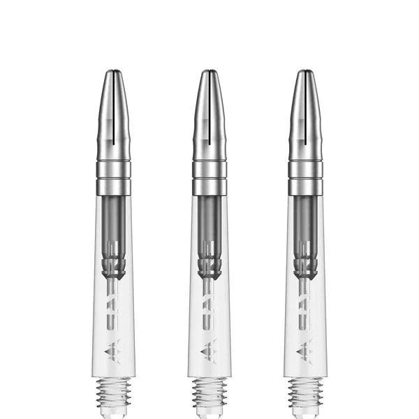 Mission - Sabre - Polycarbonat - Klar - Silber Top - Dart Shafts  - Direct Darts - 3