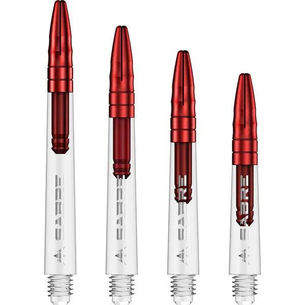 Mission - Sabre - Polycarbonat - Klar - Rot Top - Dart Shafts  - Direct Darts - 1