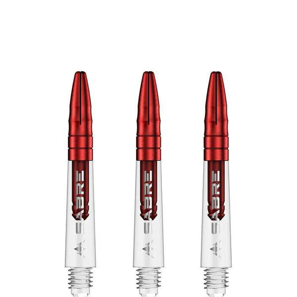 Mission - Sabre - Polycarbonat - Klar - Rot Top - Dart Shafts  - Direct Darts - 2