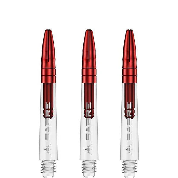 Mission - Sabre - Polycarbonat - Klar - Rot Top - Dart Shafts  - Direct Darts - 3