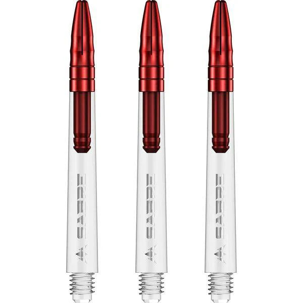 Mission - Sabre - Polycarbonat - Klar - Rot Top - Dart Shafts  - Direct Darts - 5