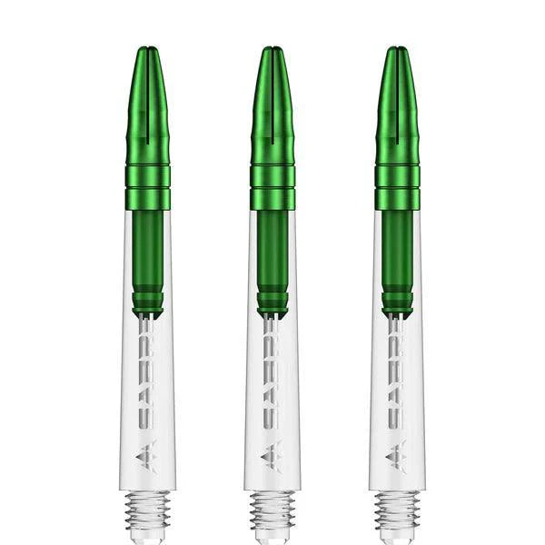 Mission - Sabre - Polycarbonat - Klar - Grün Top - Dart Shafts  - Direct Darts - 4