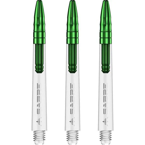 Mission - Sabre - Polycarbonat - Klar - Grün Top - Dart Shafts  - Direct Darts - 5