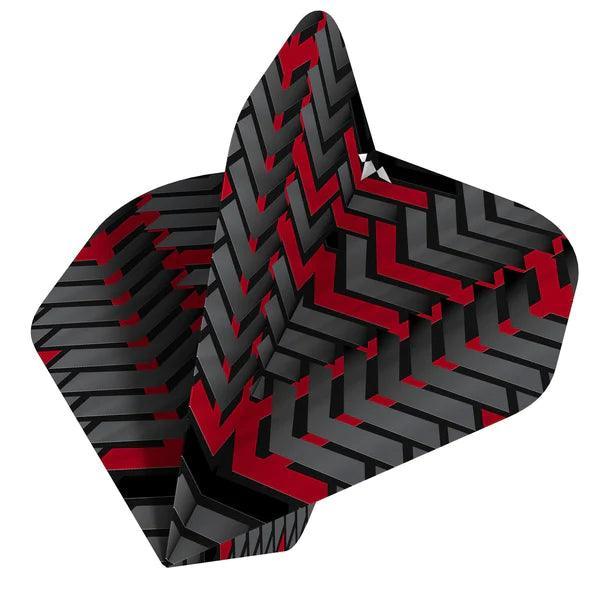 Mission - Vex - Schwarz & Rot - No2 - 100 Micron - Dart Flights - Direct Darts - 1