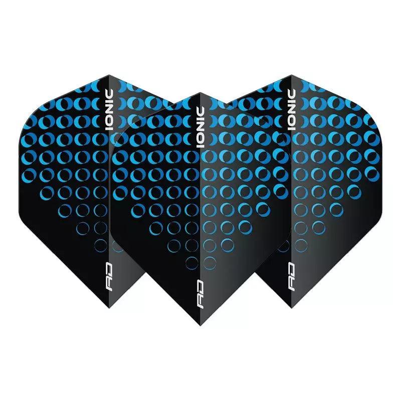 Red Dragon - Hardcore Ionic Blau Circles - 100 Micron - Dart Flights - Direct Darts - 1