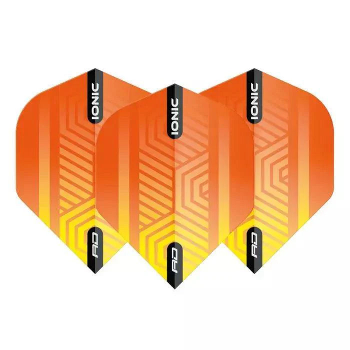 Red Dragon - Hardcore Ionic Orange Gelb - 100 Micron - Dart Flights - Direct Darts - 1