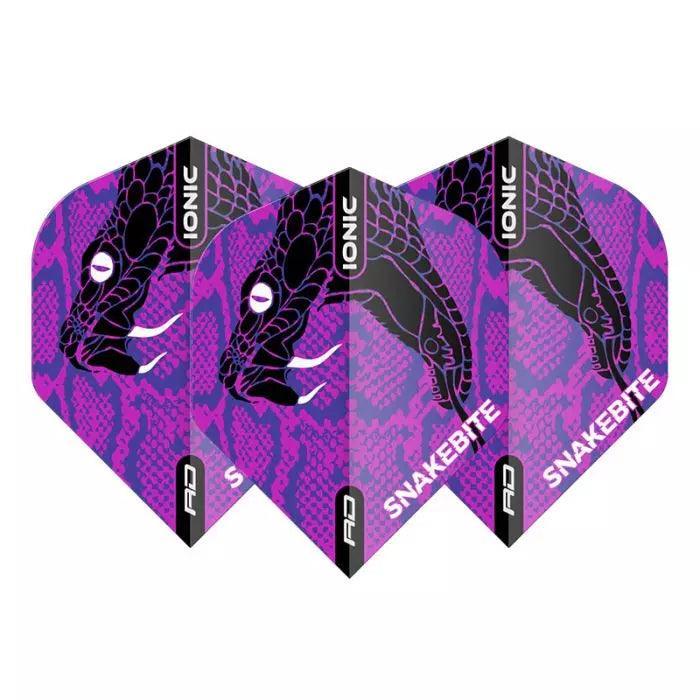 Red Dragon - Hardcore Ionic Snakebite Lila Kopf - 100 Micron - Dart Flights - Direct Darts - 1