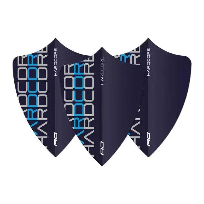 Red Dragon - Hardcore Blau Triple Freestyle - 100 Micron - Dart Flights - Direct Darts - 1