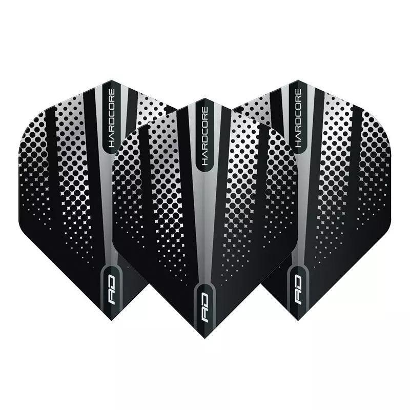 Red Dragon - Hardcore Radical Schwarz Flash - 100 Micron - Dart Flights - Direct Darts - 1