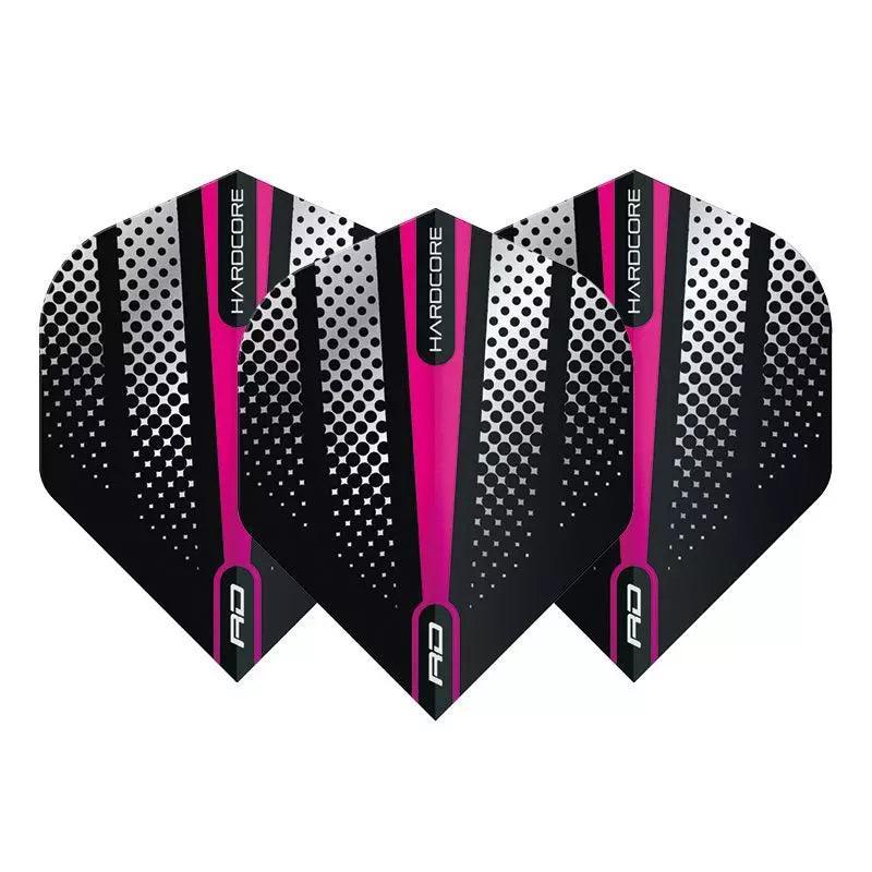 Red Dragon - Hardcore Radical Rosa Flash - 100 Micron - Dart Flights - Direct Darts - 1