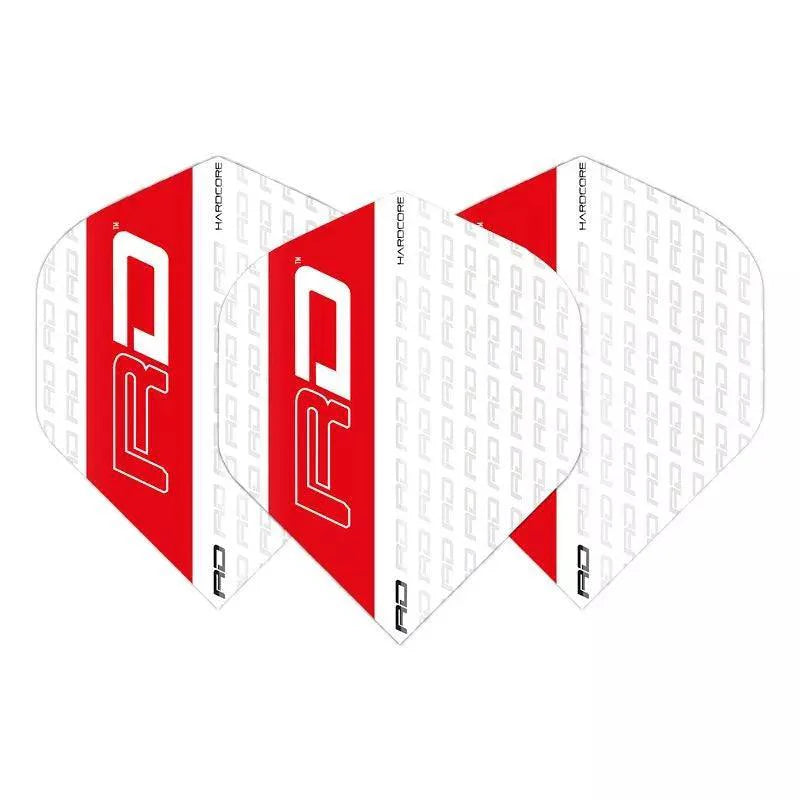 Red Dragon - Hardcore Xt Weiß & Rot - 100 Micron - Dart Flights - Direct Darts - 1