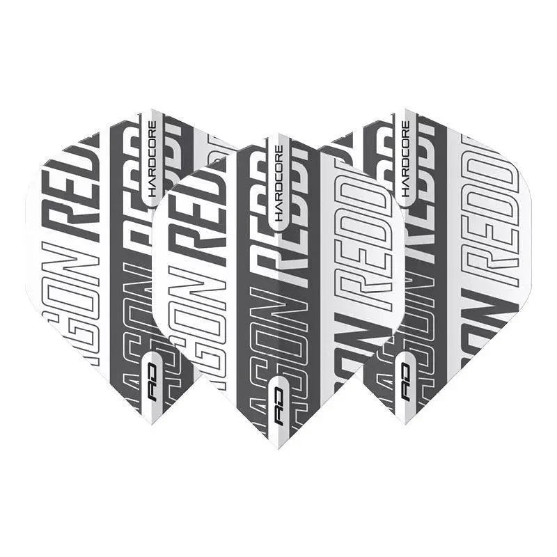 Red Dragon - Hardcore Xt Weiß & Grau Print - 100 Micron - Dart Flights - Direct Darts - 1