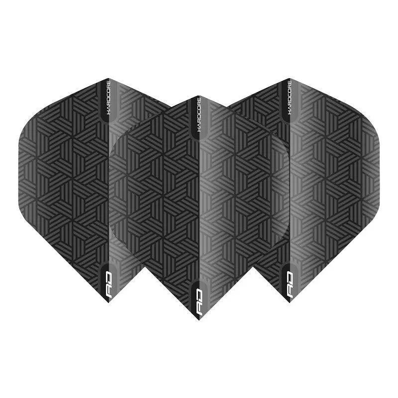 Red Dragon - Hardcore Xt Schwarz - 100 Micron - Dart Flights - Direct Darts - 1