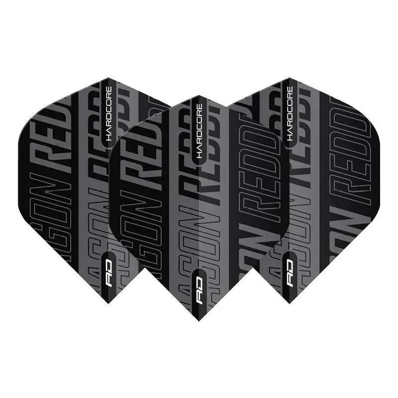 Red Dragon - Hardcore Xt Schwarz & Grau - 100 Micron - Dart Flights - Direct Darts - 1