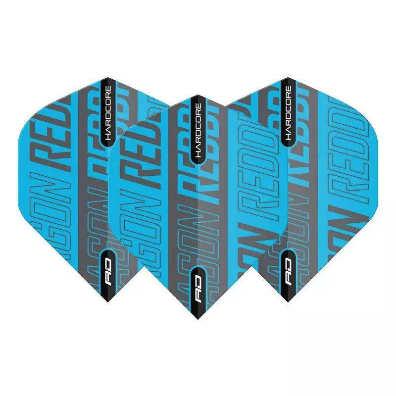 Red Dragon - Hardcore Xt Blau & Grau - 100 Micron - Dart Flights - Direct Darts - 1