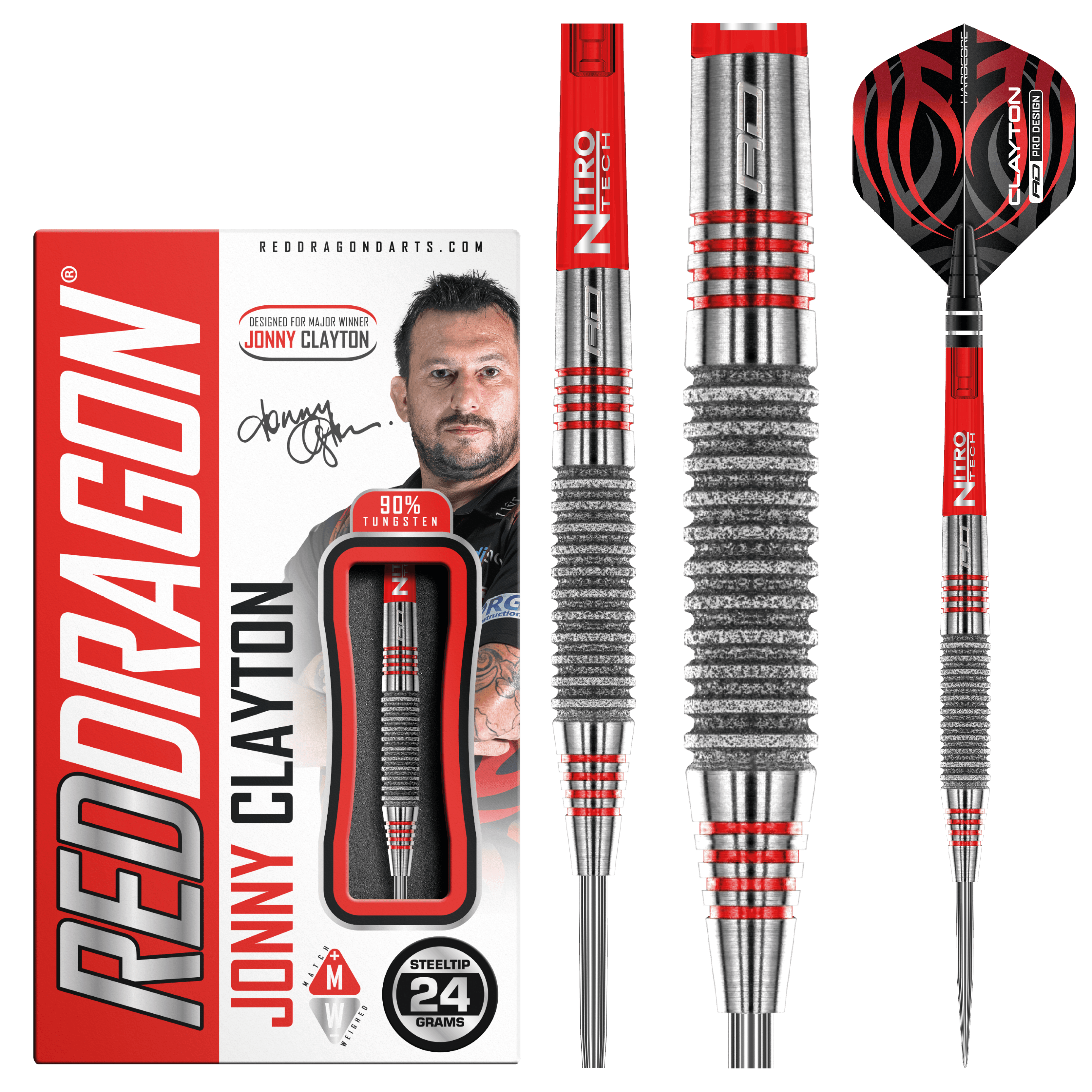 Red Dragon - Jonny Clayton Element 90% - Steeldarts - Direct Darts - 2