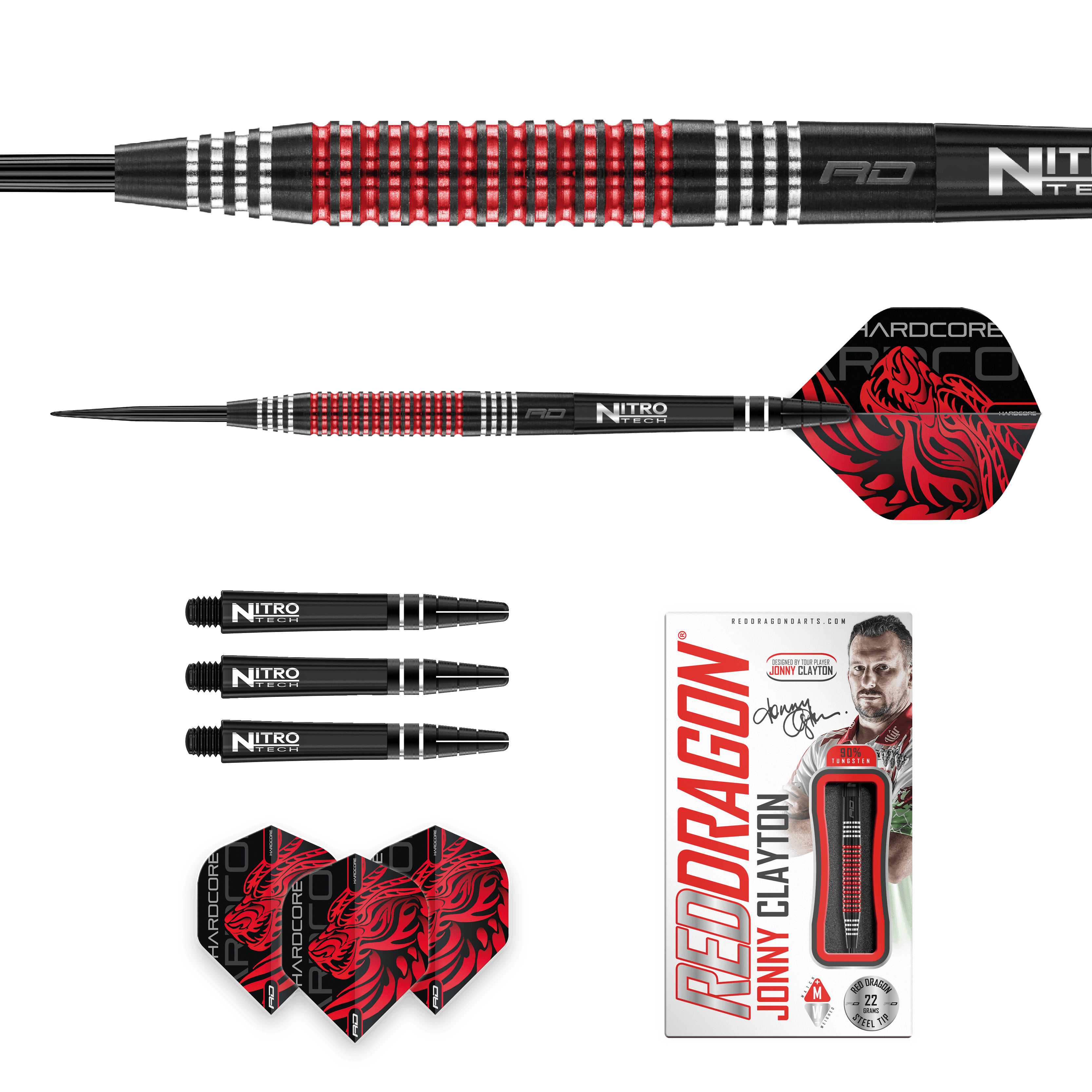 Red Dragon - Jonny Clayton S.E. 90% - Steeldarts - Direct Darts - 5