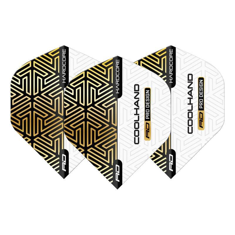 Red Dragon - Luke Humphries Hardcore Gold & Weiß - Micron - Dart Flights - Direct Darts - 2