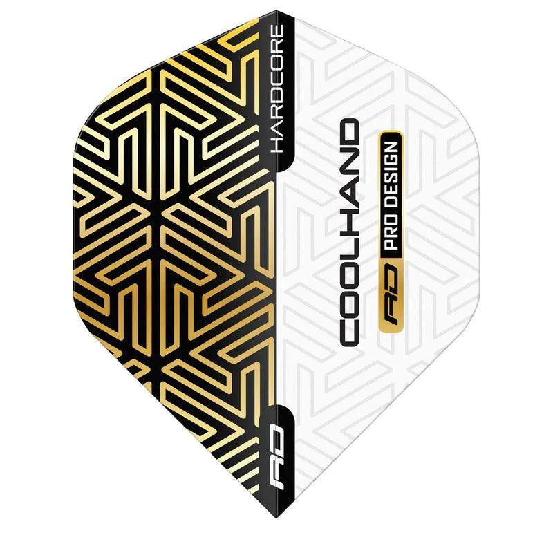 Red Dragon - Luke Humphries Hardcore Gold & Weiß - Micron - Dart Flights - Direct Darts - 3