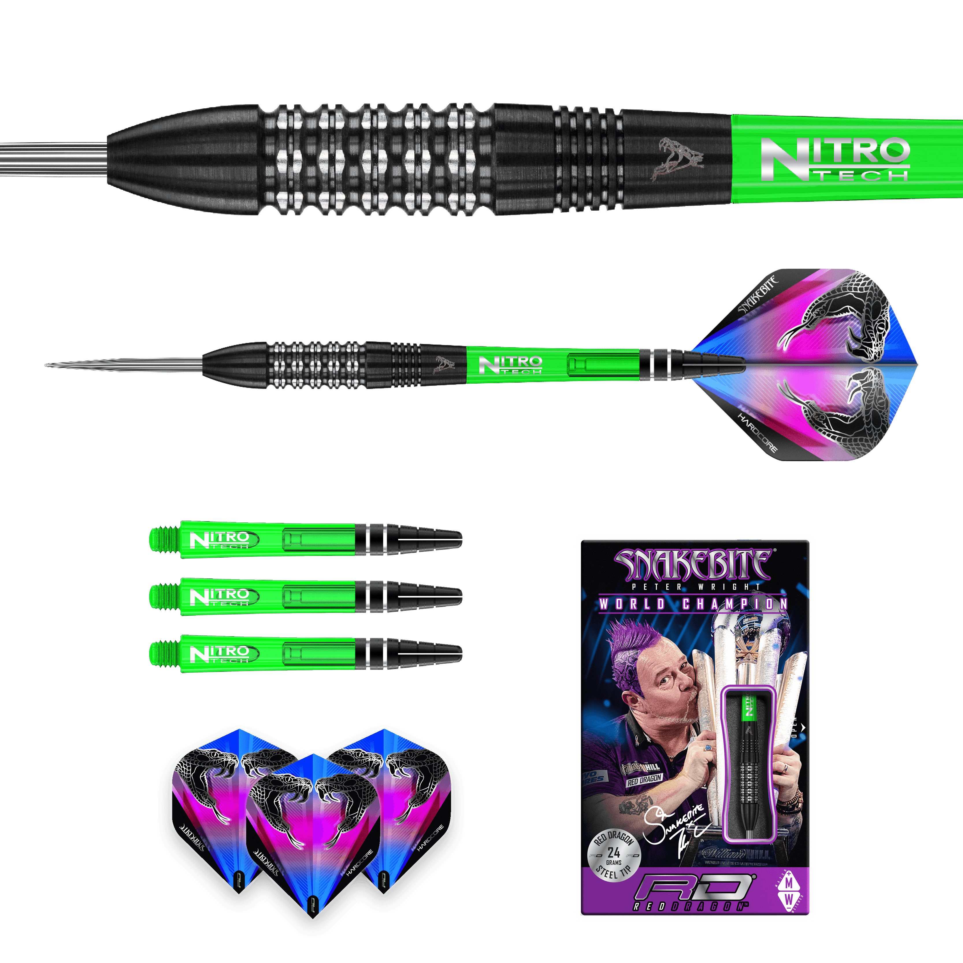 Red Dragon - Peter Wright Black Strike 90% - Steeldarts - Direct Darts - 5