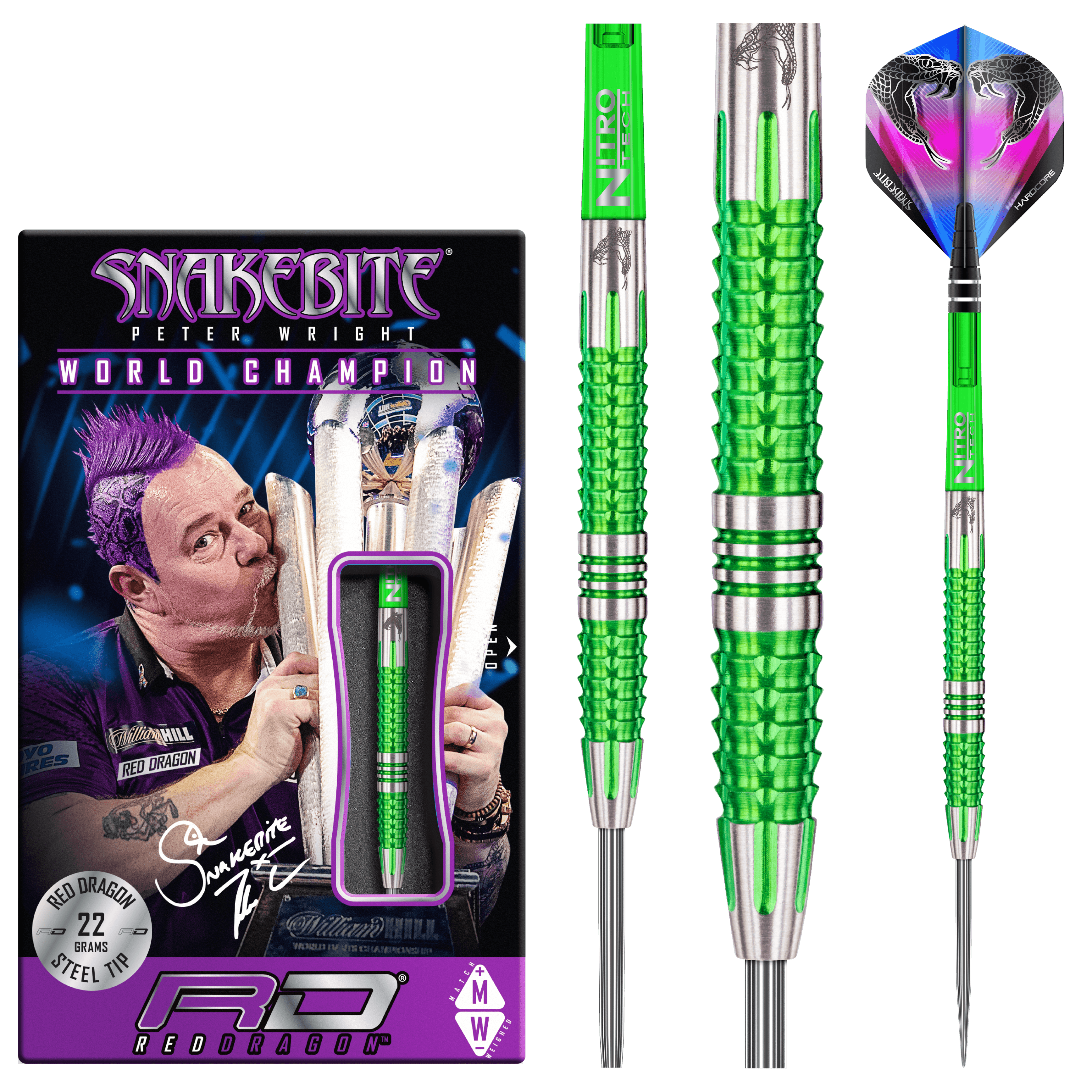Red Dragon - Peter Wright Mamba 2 90% - Steeldarts - Direct Darts - 2