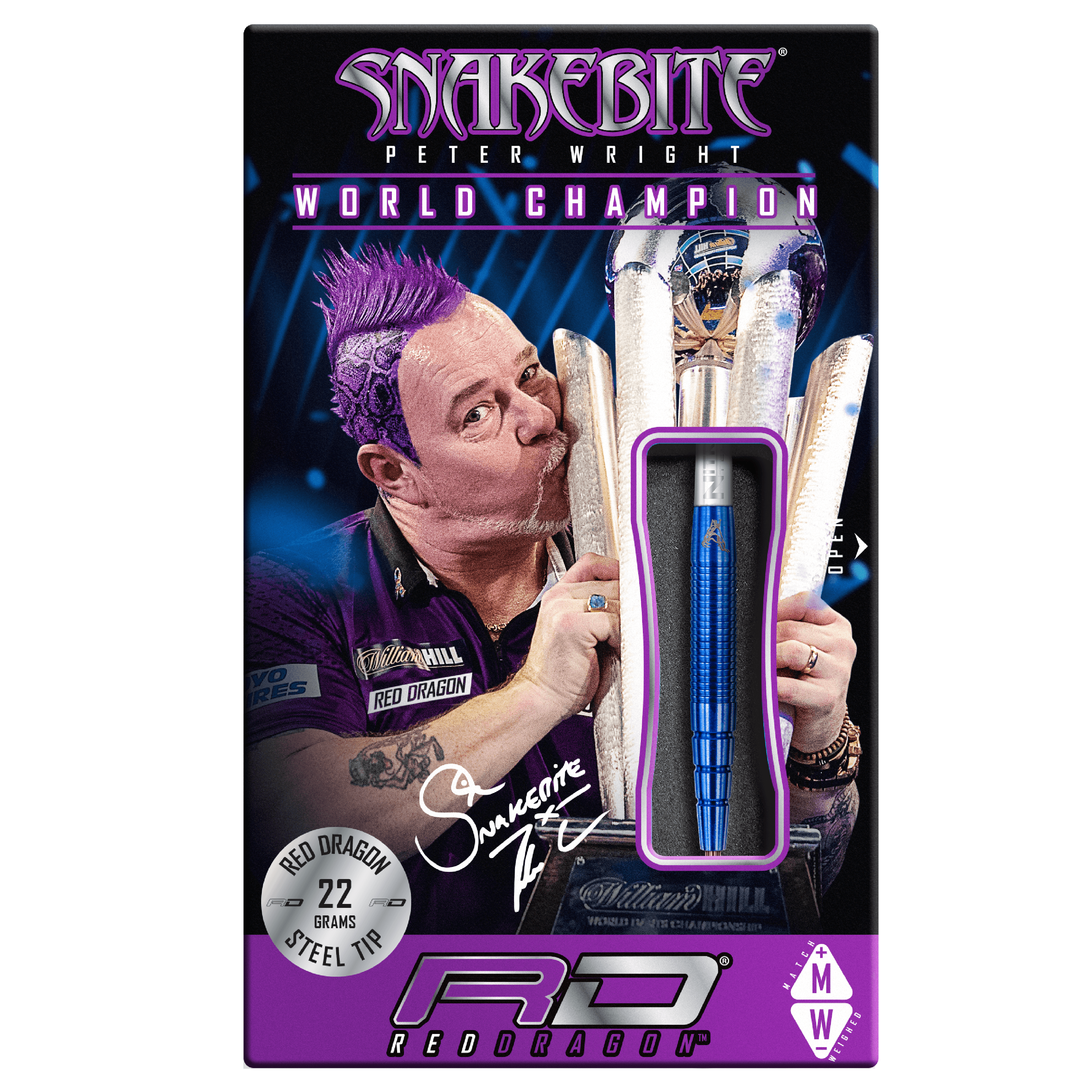 Red Dragon - Peter Wright Pl15 Blue 90% - Steeldarts - Direct Darts - 4