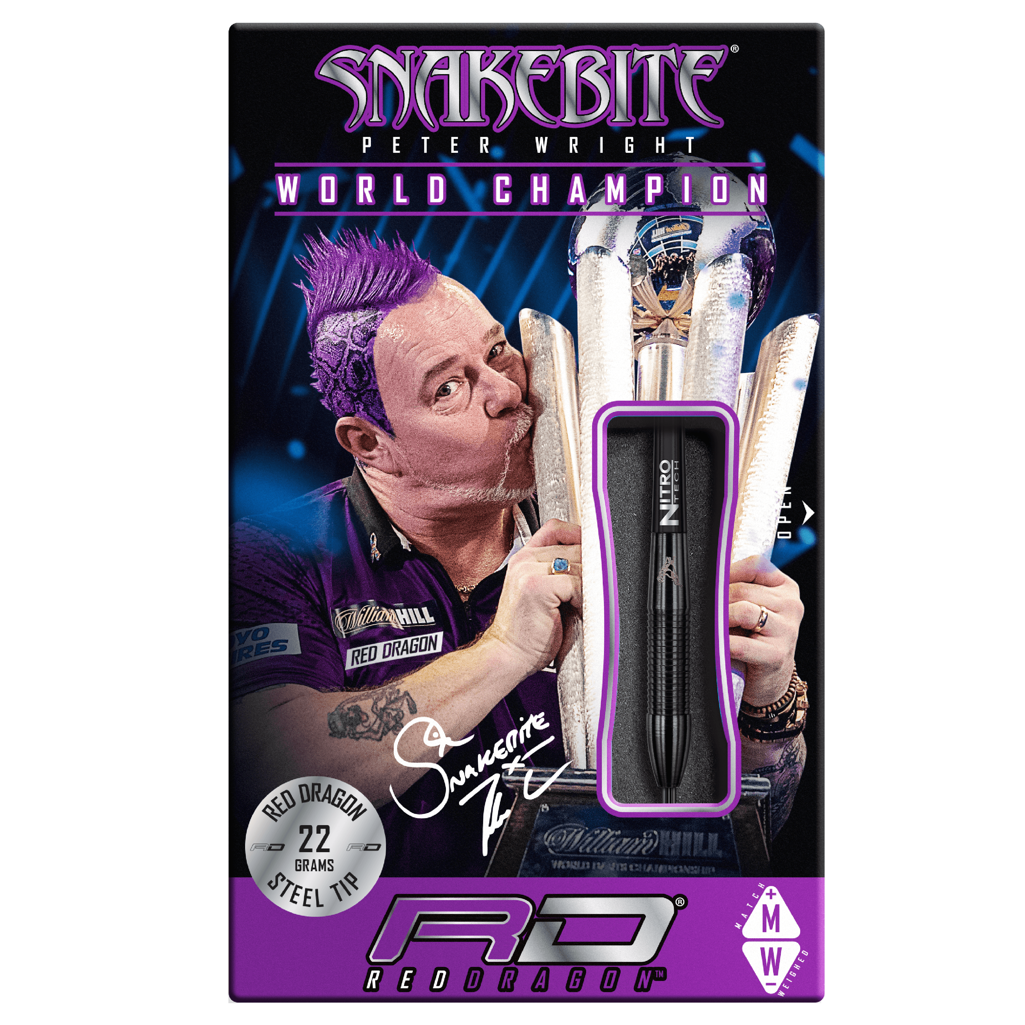 Red Dragon - Peter Wright Snakebite 3 Black 90% - Steeldarts - Direct Darts - 4