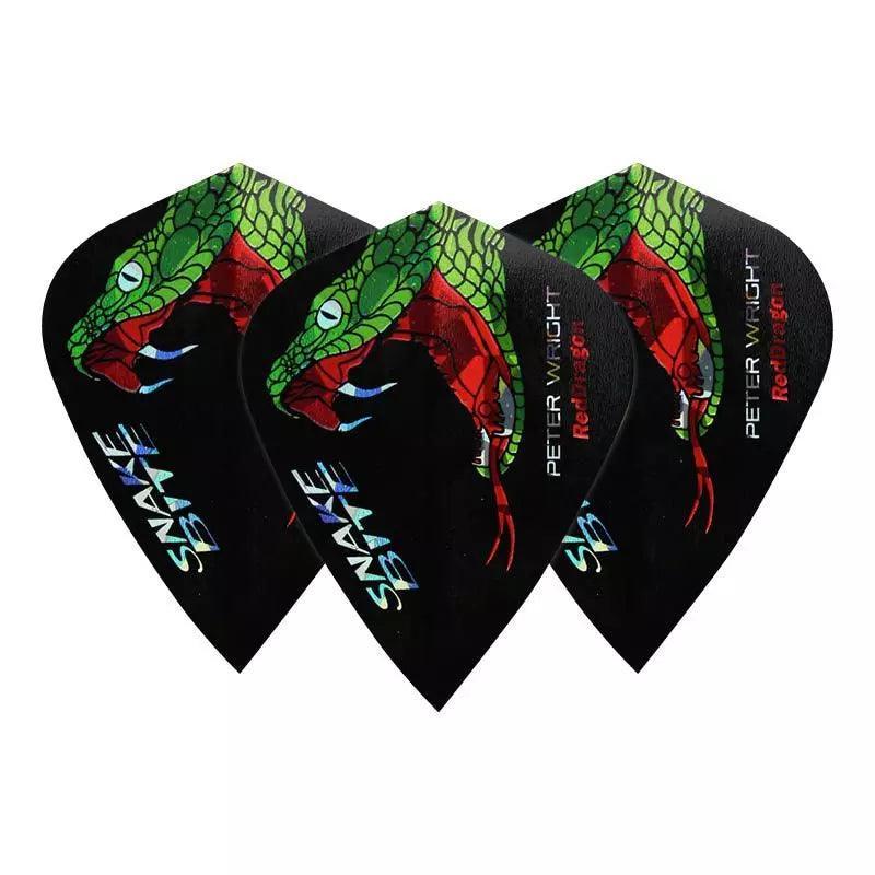 Red Dragon - Peter Wright Snakebite Holographic Kopf - 100 Micron - Dart Flights - Direct Darts - 1
