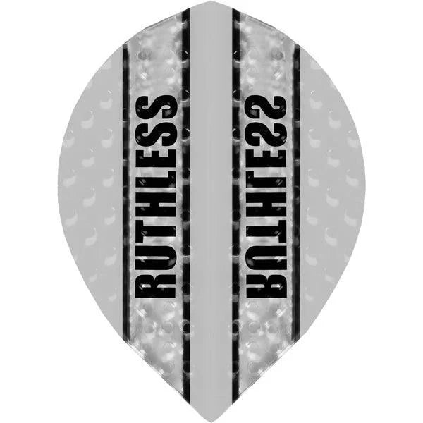 Ruthless - Clear Panel Embossed - Weiß - Pear - 100 Micron - Dart Flights - Direct Darts - 1